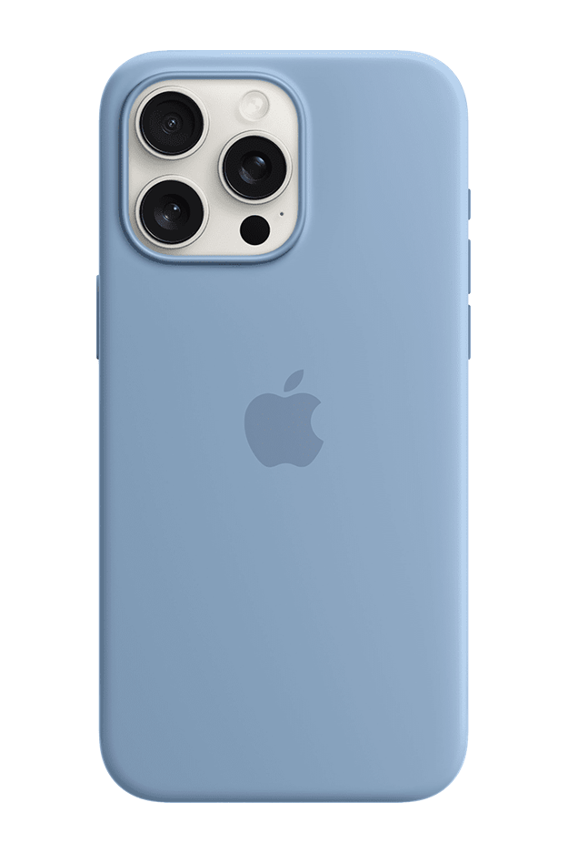 iPhone 15 Pro Max Silicone Case with MagSafe - Winter Blue